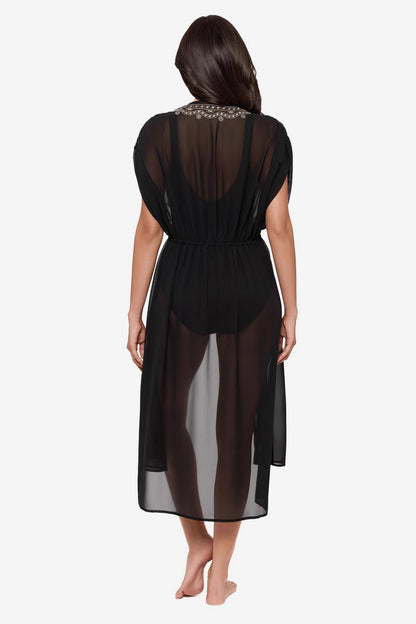 Miraclesuit Nori Beach Etc Beaded Long Kimono Cover Up