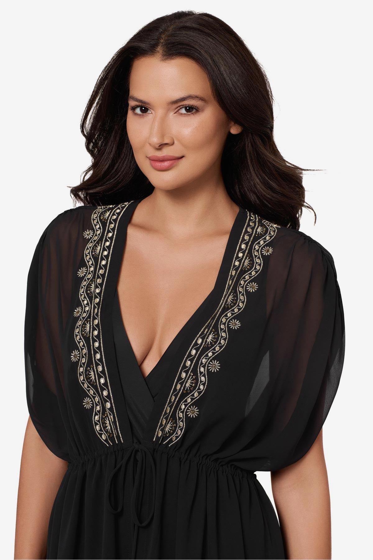 Miraclesuit Nori Beach Etc Beaded Long Kimono Cover Up