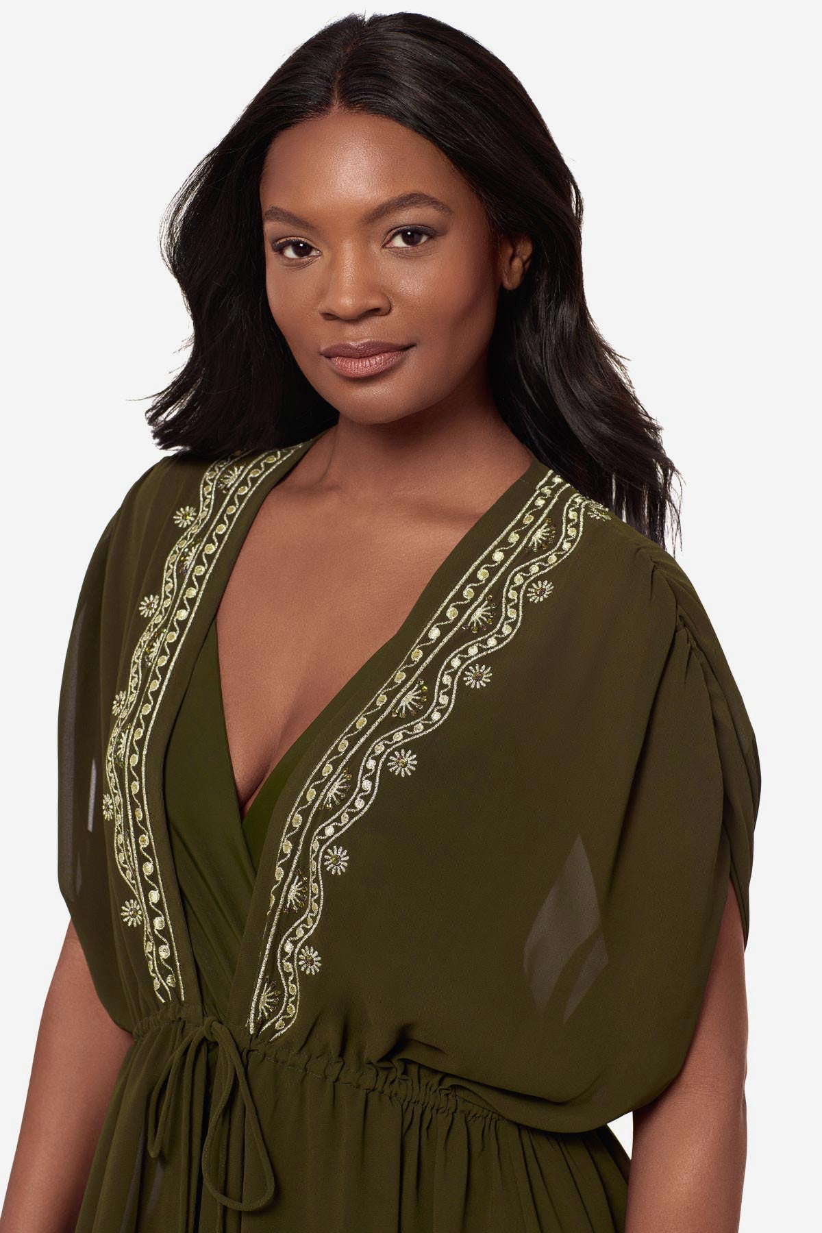 Miraclesuit Nori Beach Etc Beaded Long Kimono Cover Up