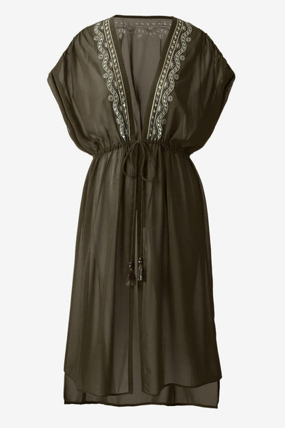 Miraclesuit Nori Beach Etc Beaded Long Kimono Cover Up