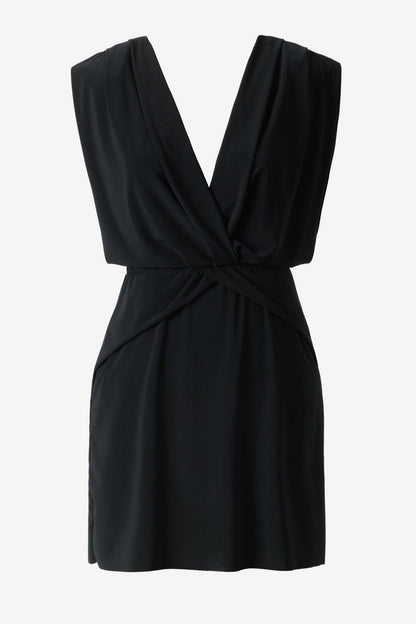 Miraclesuit Black Magicsuit Cover Ups Surplice Plunge Dress Swimwear Cover Up