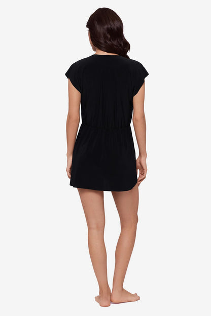 Miraclesuit Black Magicsuit Cover Ups Lace Up Dress Swimwear Cover Up