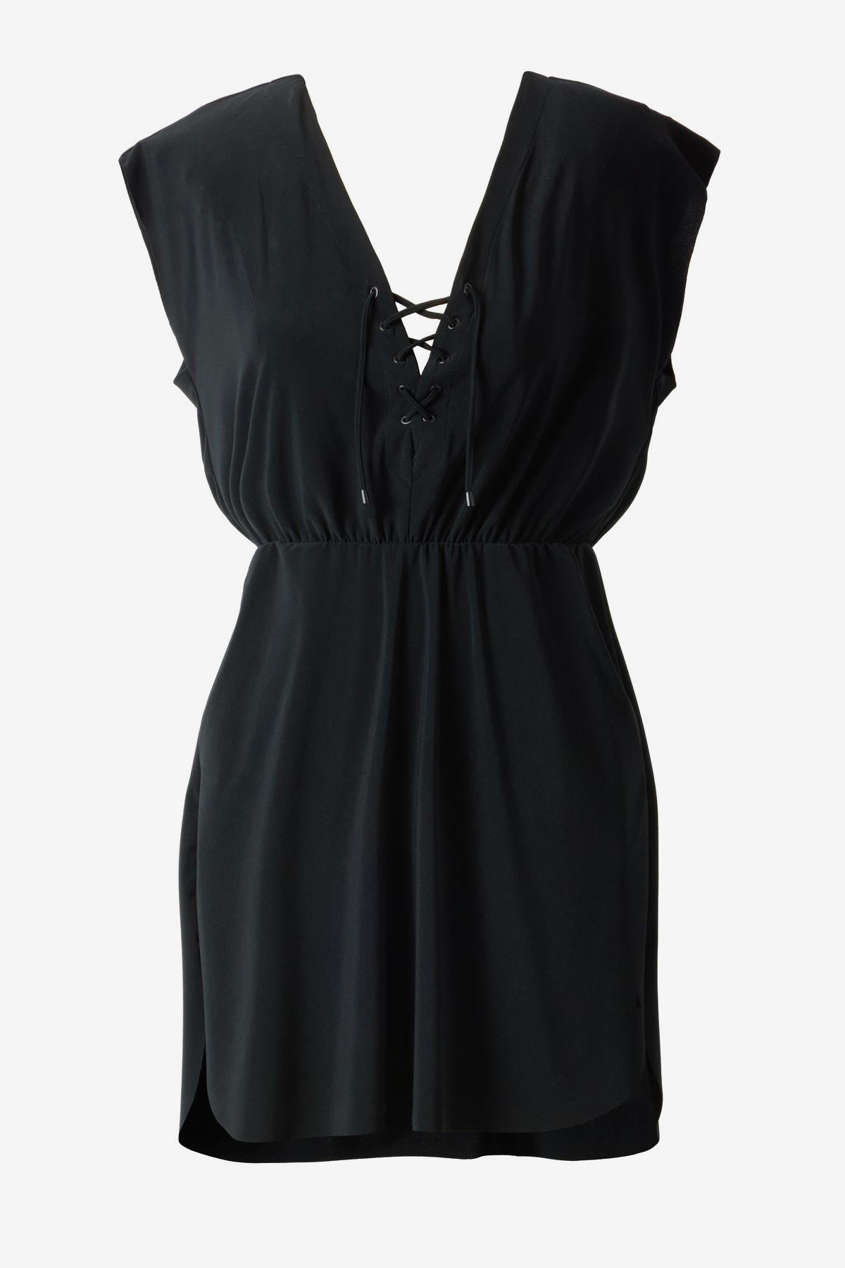 Miraclesuit Black Magicsuit Cover Ups Lace Up Dress Swimwear Cover Up