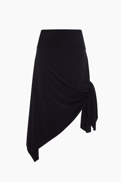 Miraclesuit Black Magicsuit Jersey Handkerchief Convertible Skirt Dress Swim Cover Up