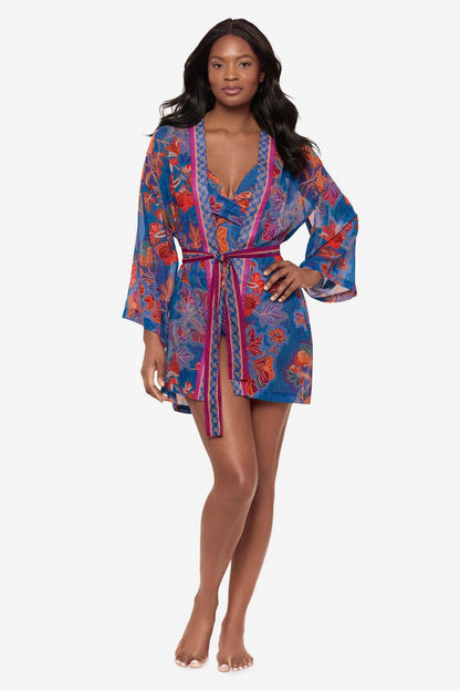 Miraclesuit Multi Kimono Cover Up in Decoupage