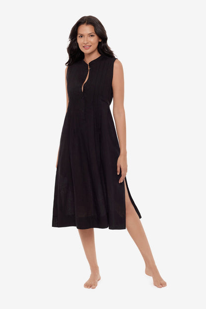 Miraclesuit White Pleated Beach Dress Cover Up