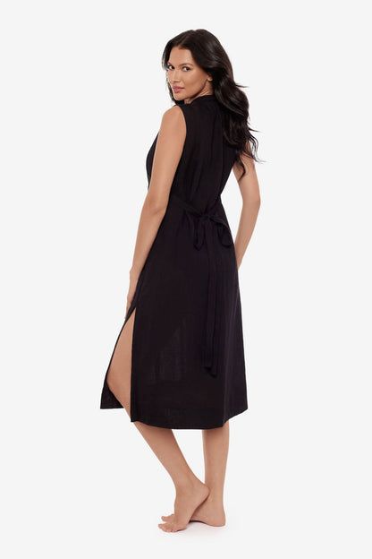 Miraclesuit White Pleated Beach Dress Cover Up