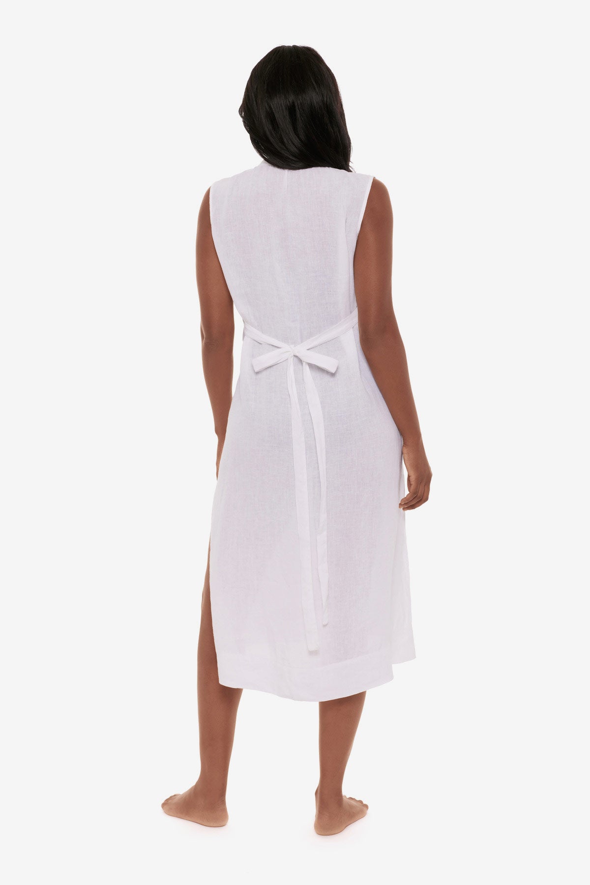 Miraclesuit White Pleated Beach Dress Cover Up