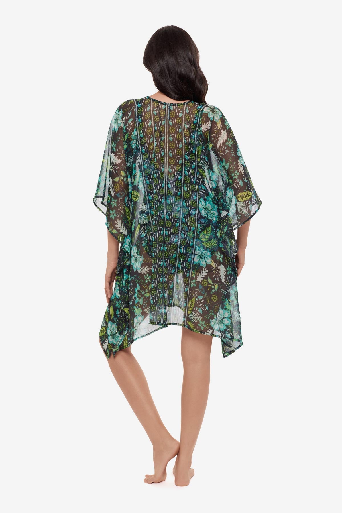 Miraclesuit Black/Multi Caftan Cover Up in Florica
