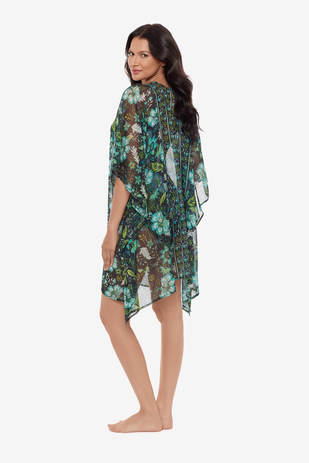 Miraclesuit Black/Multi Caftan Cover Up in Florica