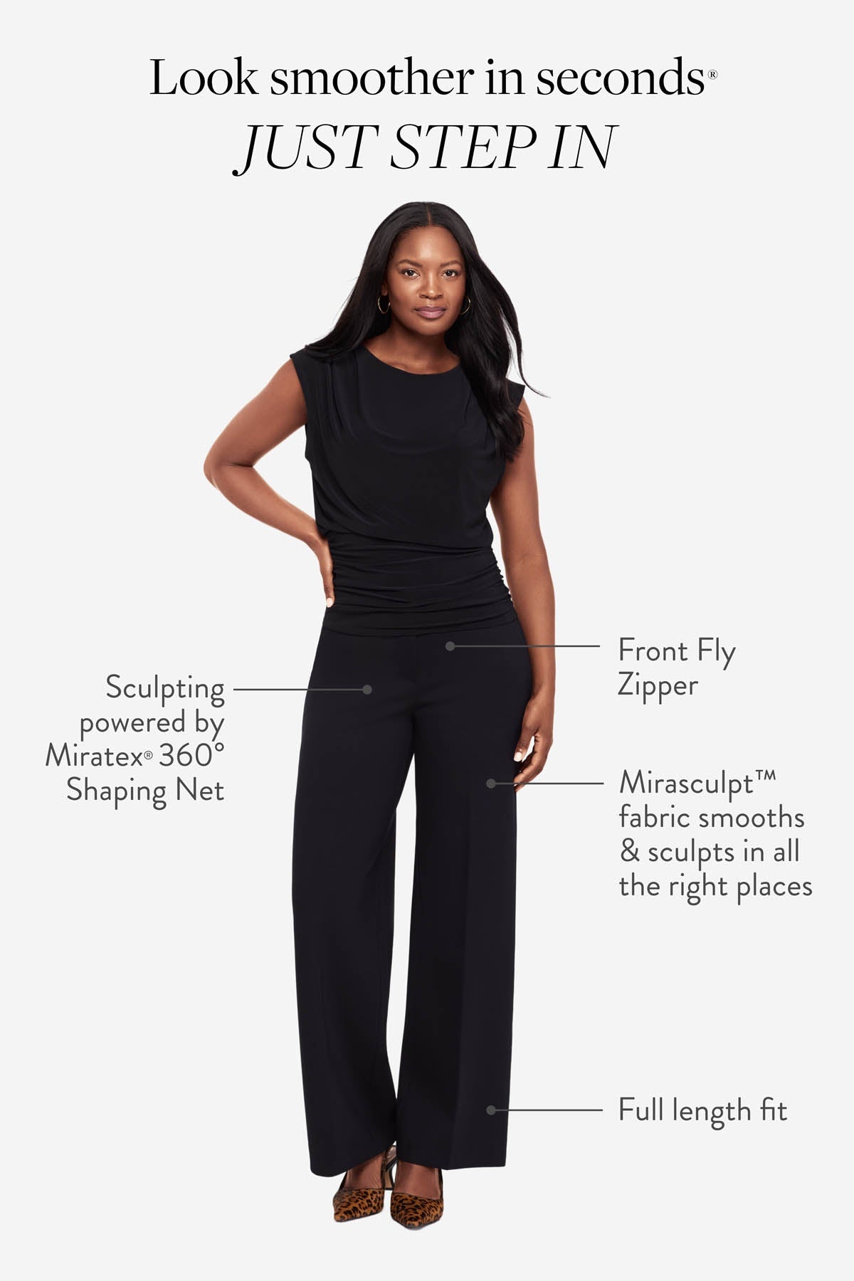 Miraclesuit Black Mirasculpt Wide Leg Pant