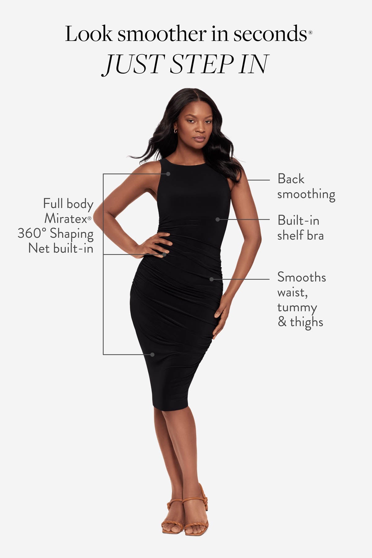 Miraclesuit Black Body by Regi Shaping Dress in Black