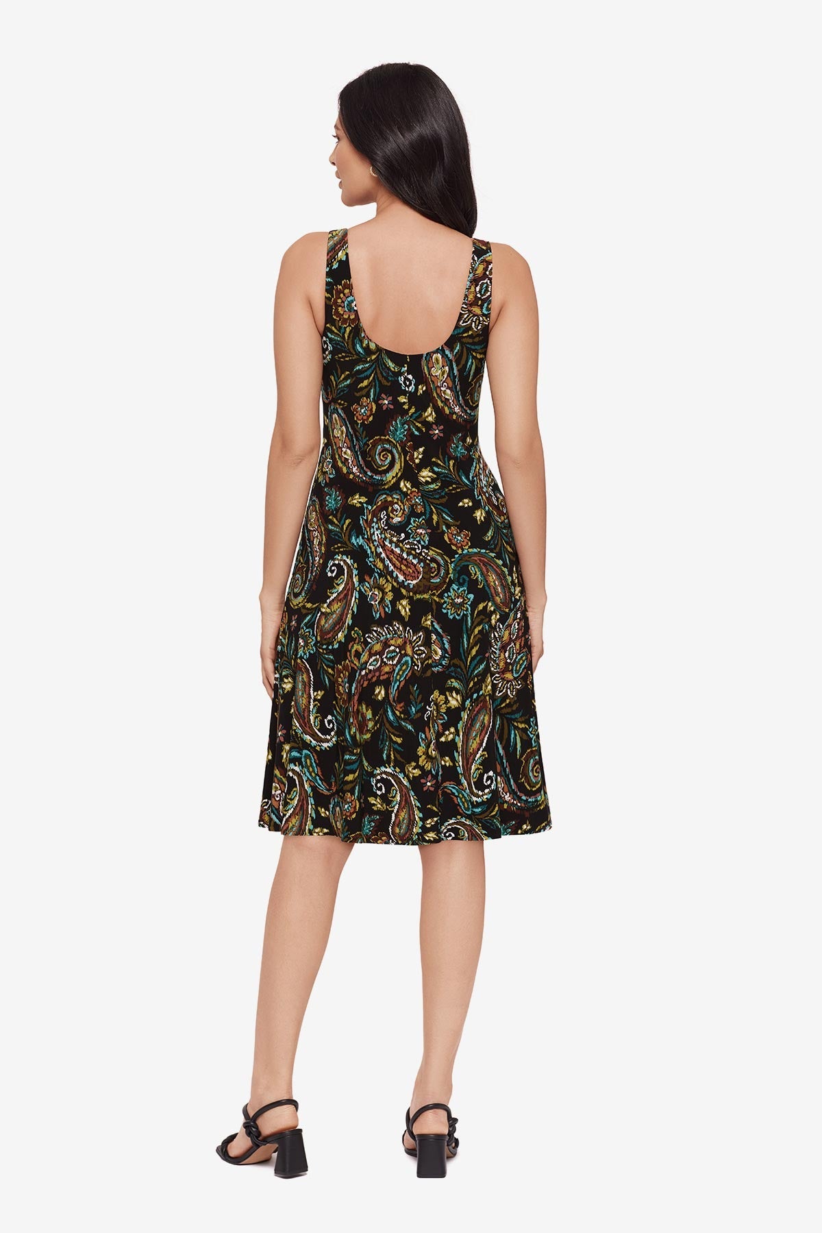 Miraclesuit Black/Multi Body by Remi Fit & Flair Shaping Dress in Gypsi