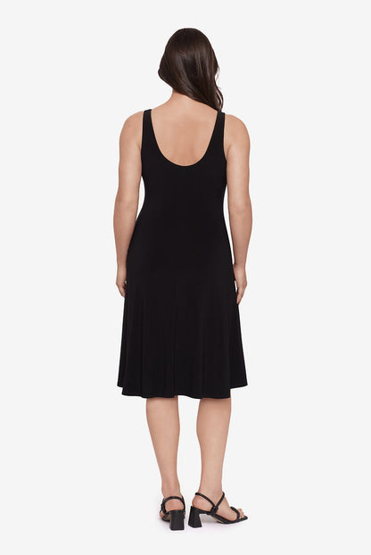 Miraclesuit Black Body by Remi Fit & Flair Shaping Dress in Black