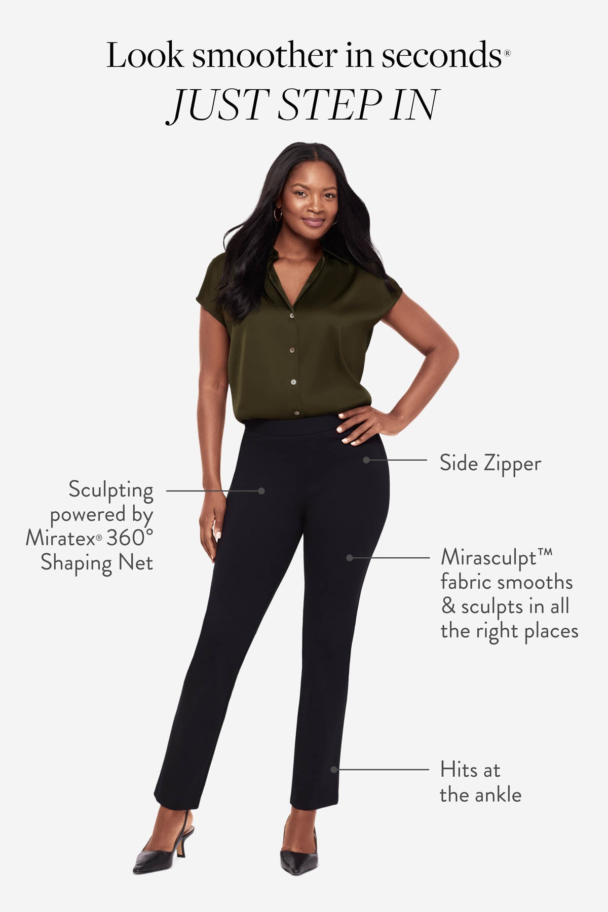 Miraclesuit Black Mirasculpt Slim Pant