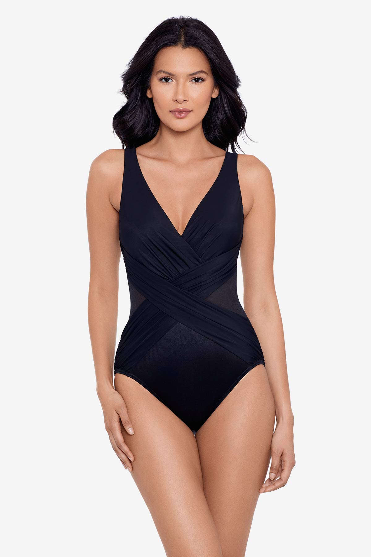 Miraclesuit Mulberry Illusionists Crossover One Piece Swimsuit