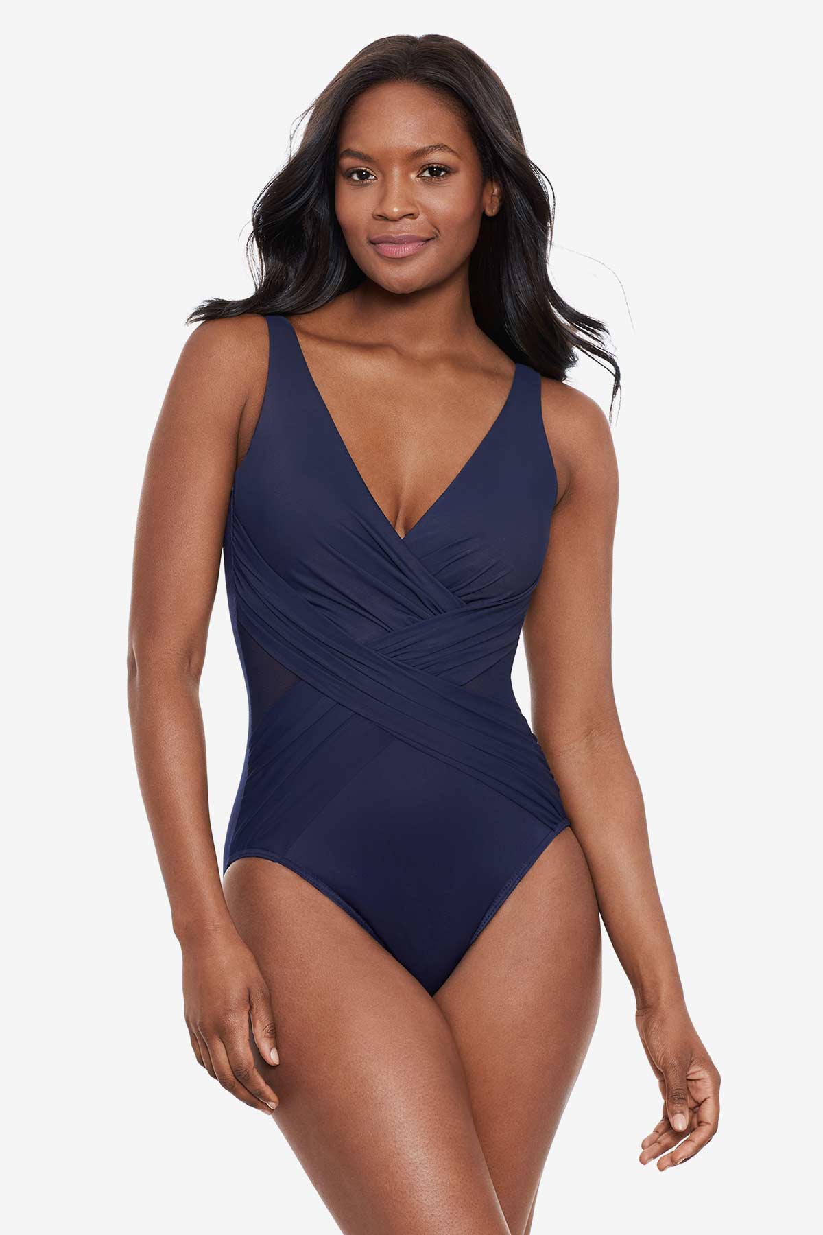 Miraclesuit Mulberry Illusionists Crossover One Piece Swimsuit
