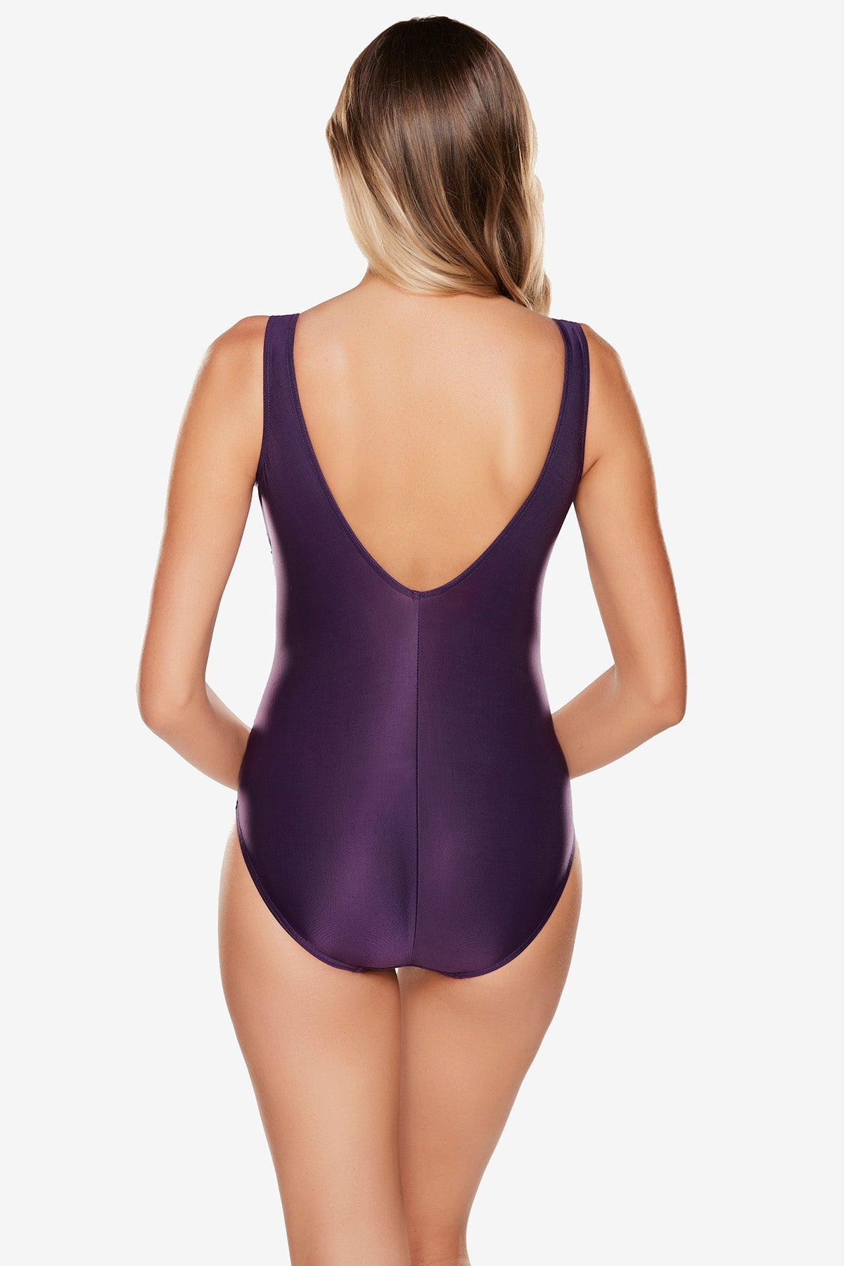 Miraclesuit Mulberry Illusionists Crossover One Piece Swimsuit