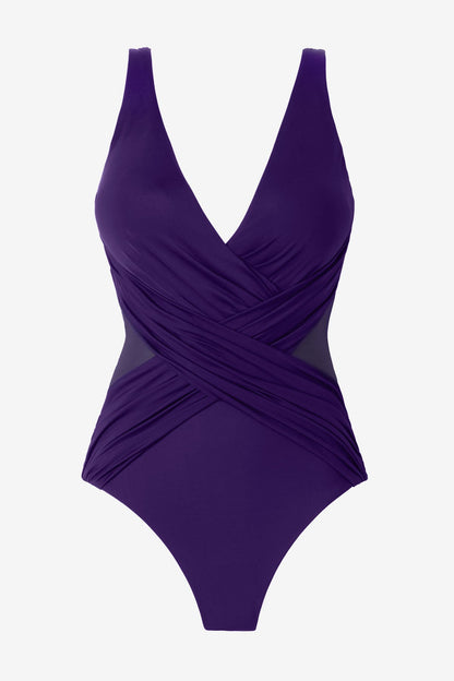 Miraclesuit Mulberry Illusionists Crossover One Piece Swimsuit