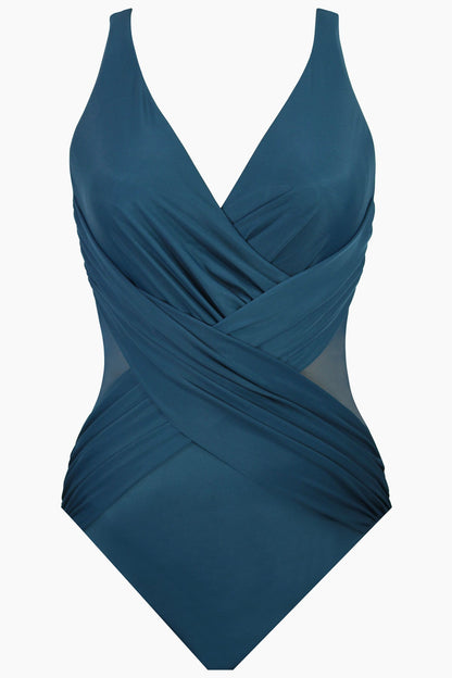 Miraclesuit Mulberry Illusionists Crossover One Piece Swimsuit