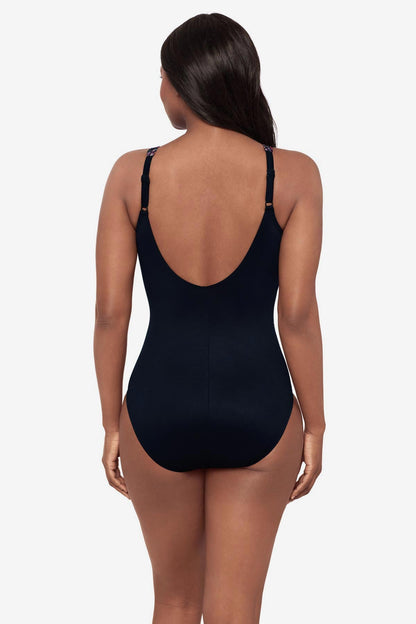 Miraclesuit Black/Multi Oceanus One Piece Swimsuit in Light Show
