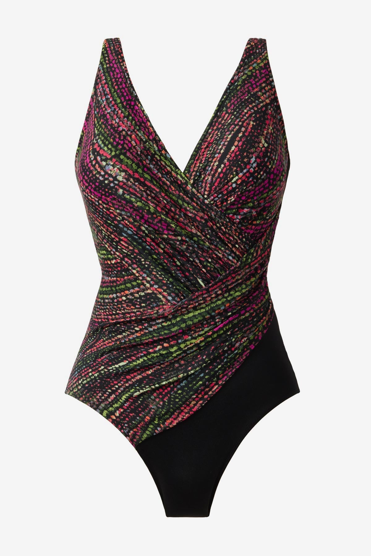 Miraclesuit Black/Multi Oceanus One Piece Swimsuit in Light Show