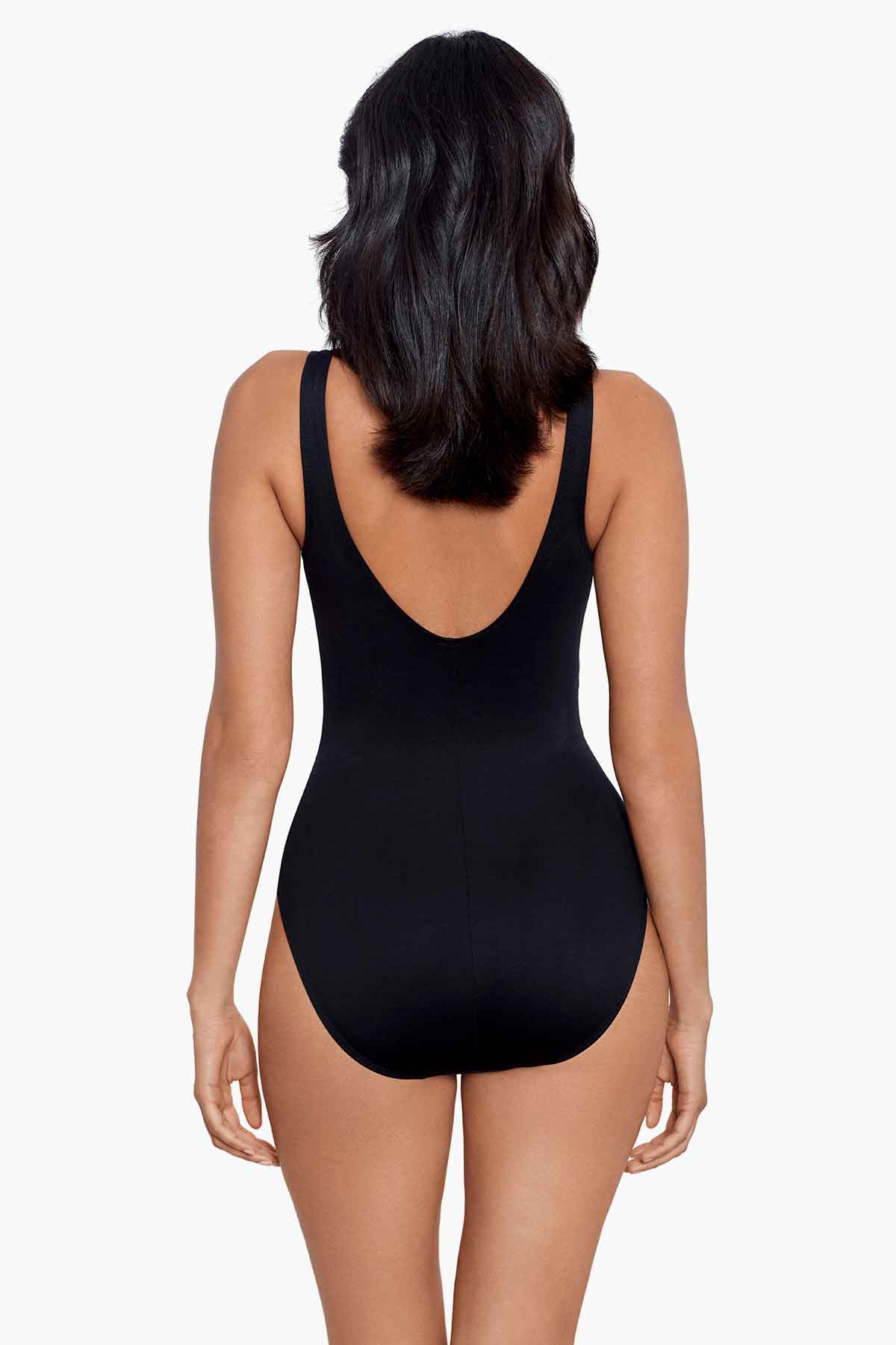 Miraclesuit Black/White Spectra Somerpointe One Piece Swimsuit