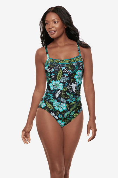 Miraclesuit Black/Multi Kara One Piece in Florica
