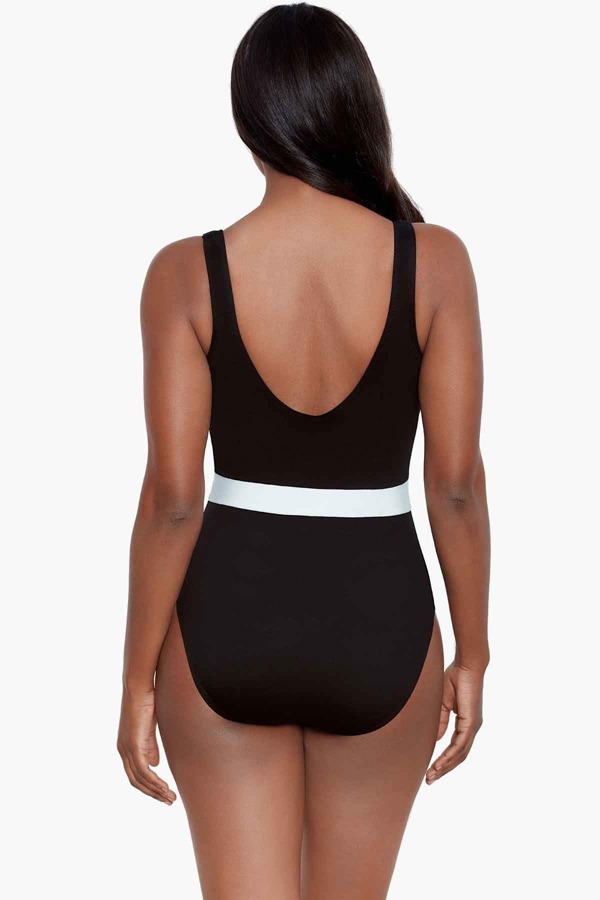Miraclesuit Black/White Spectra Somerland One Piece Swimsuit