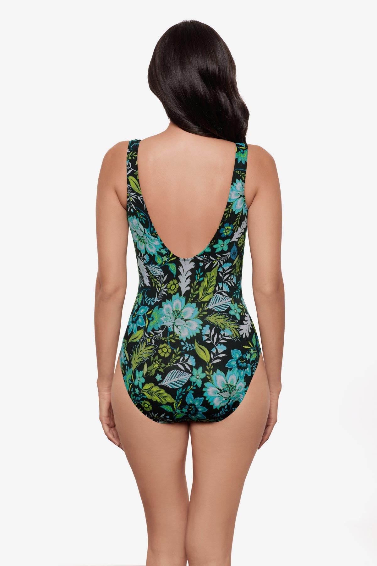 Miraclesuit Black/Multi Crossover One Piece in Florica