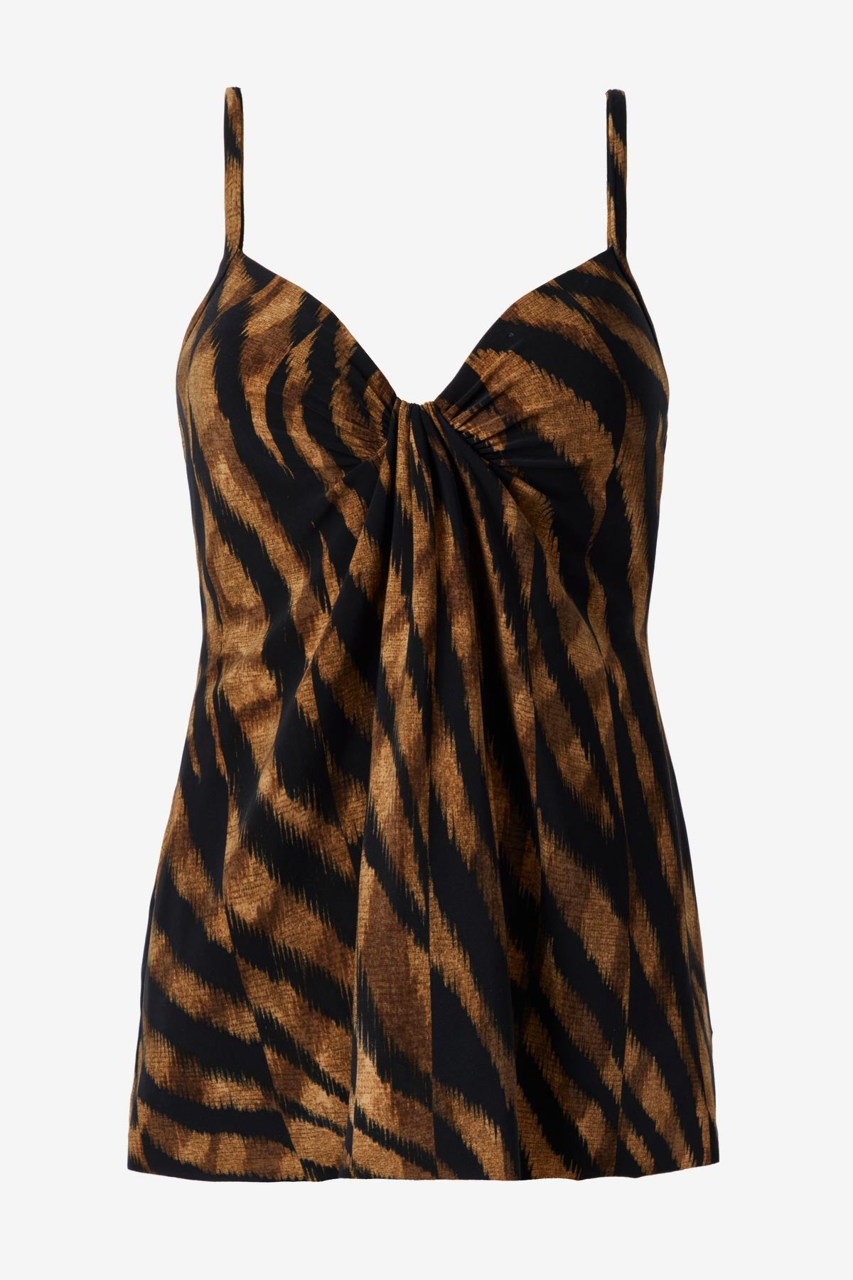 Miraclesuit Black/Brown Marina Tankini Top in Raya De Safari