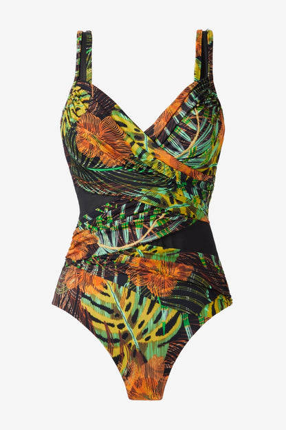 Miraclesuit Black/Multi Madero One Piece in Sunset Islet