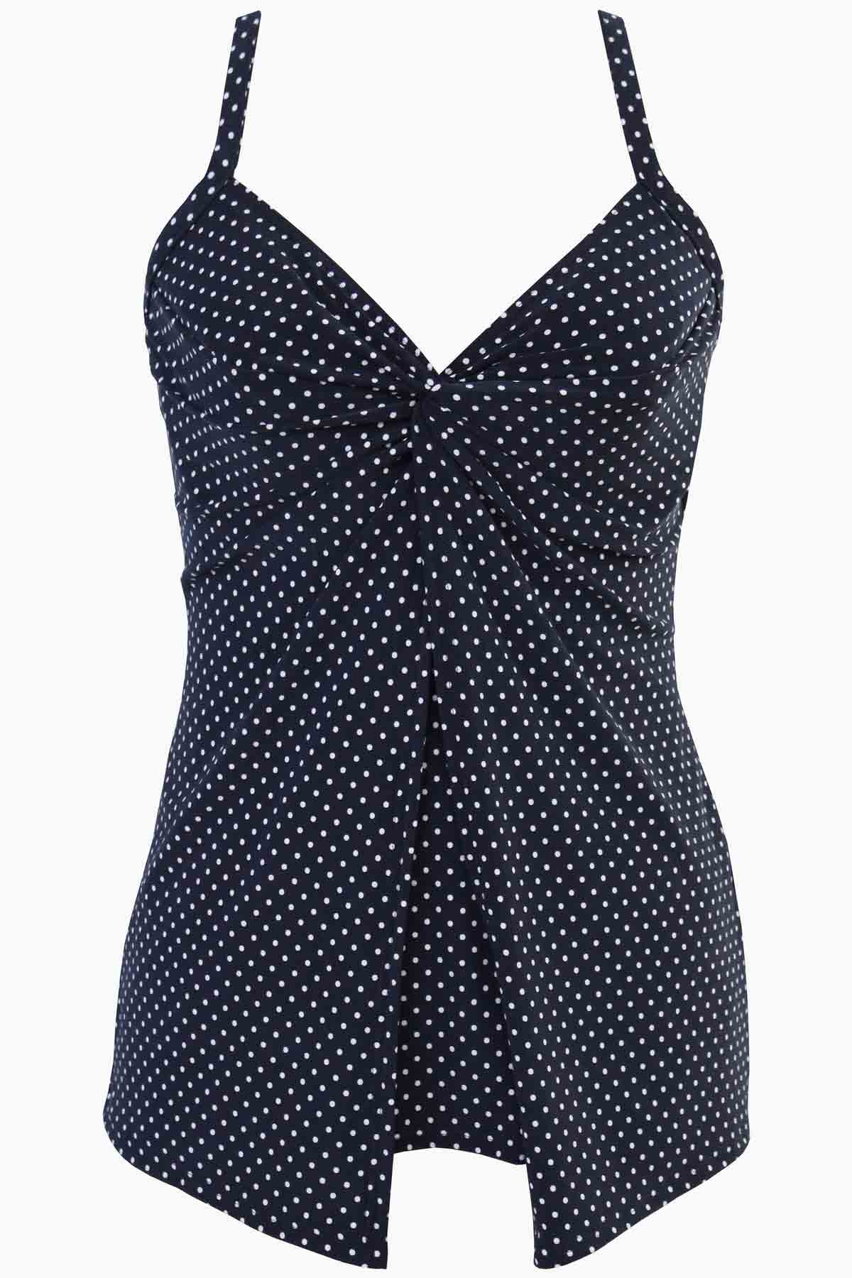 Miraclesuit Midnight Pin Point Love Knot Tankini