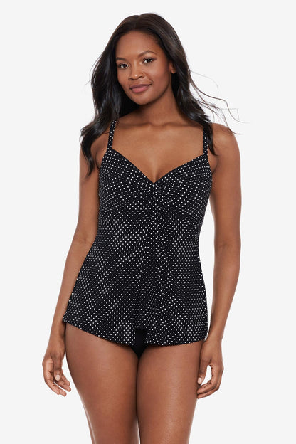 Miraclesuit Midnight Pin Point Love Knot Tankini