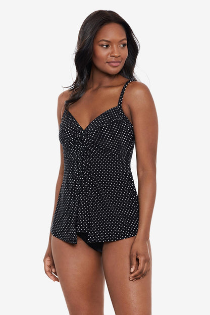 Miraclesuit Midnight Pin Point Love Knot Tankini