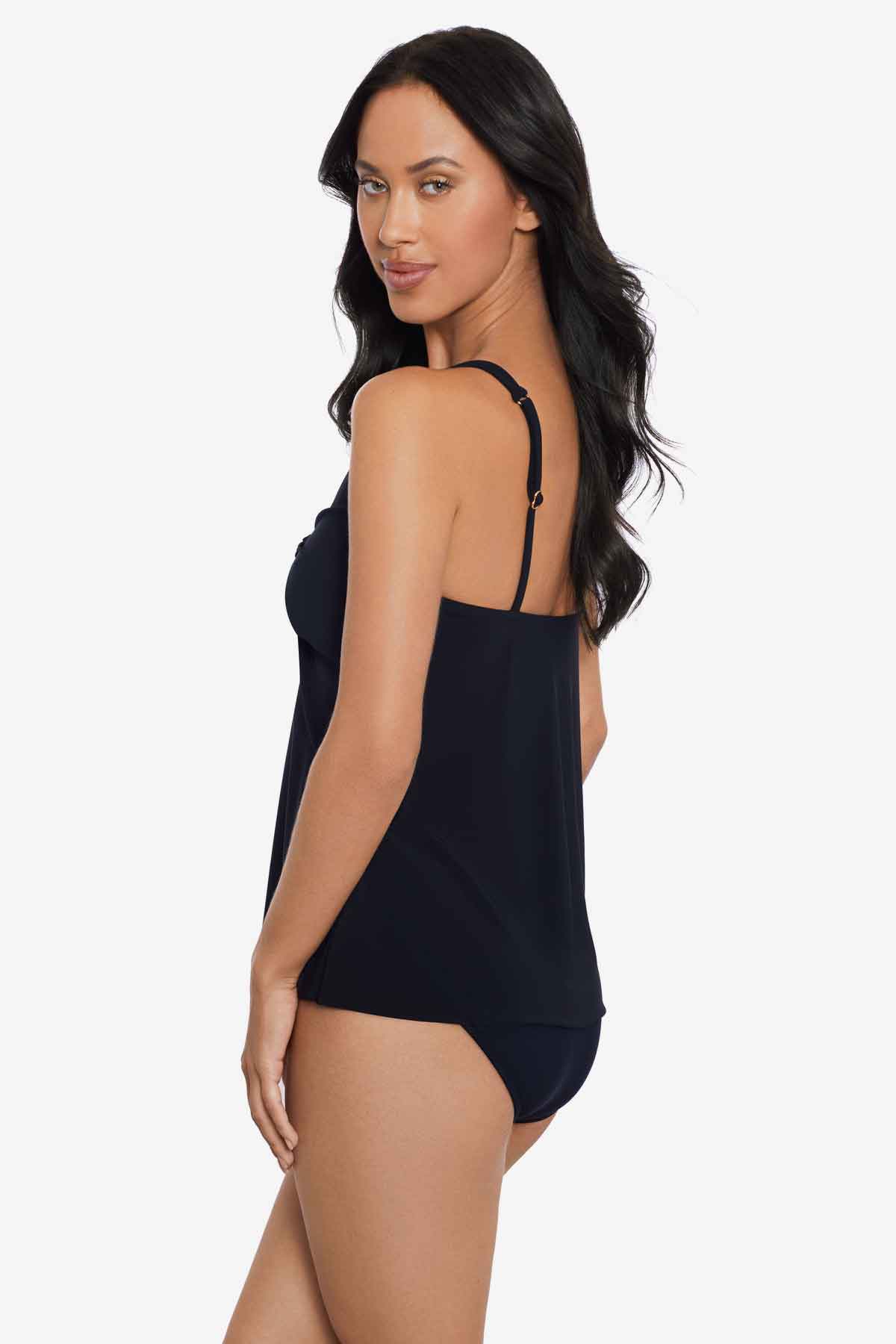 Miraclesuit Black Akikio Tankini Top in Obi One