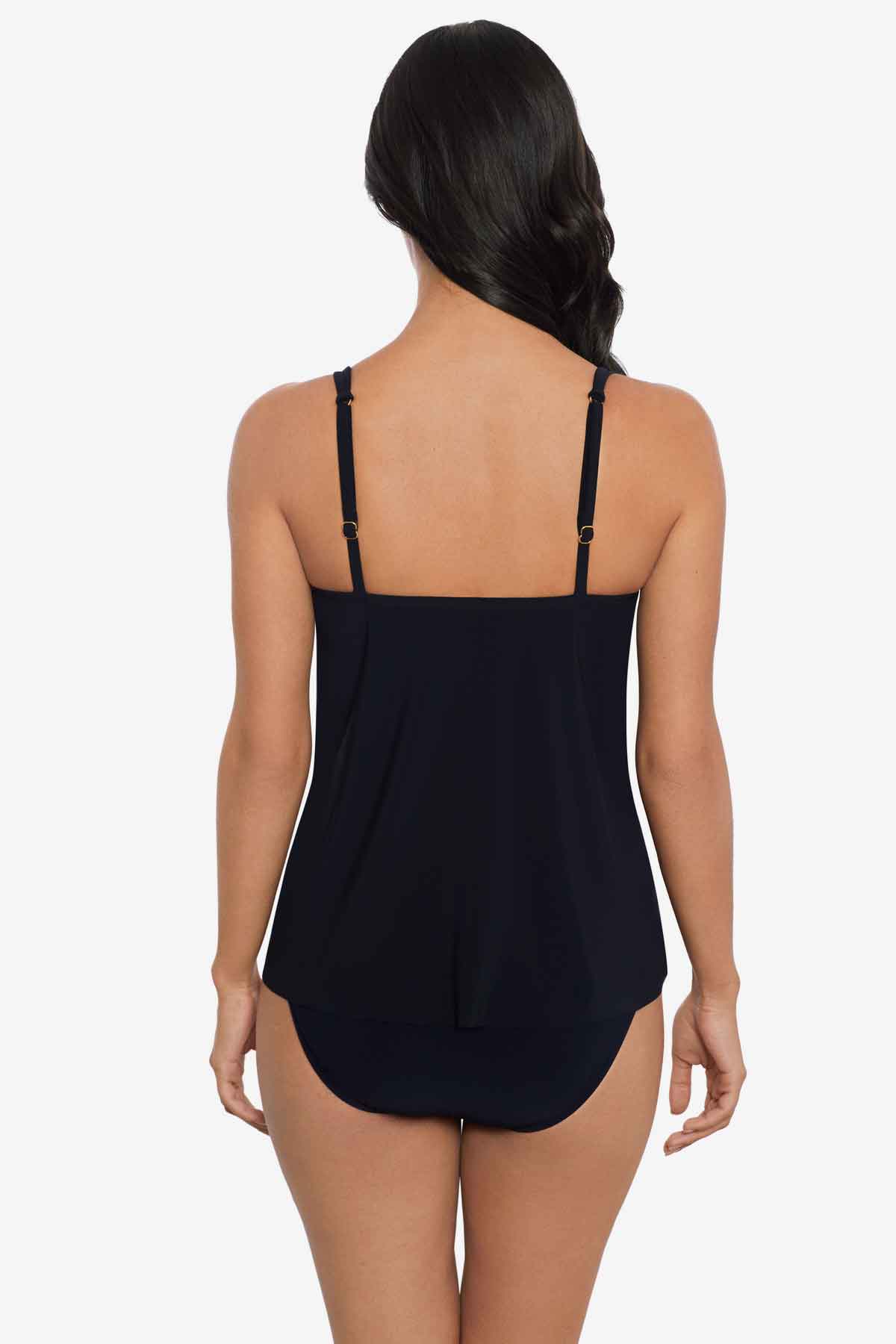 Miraclesuit Black Akikio Tankini Top in Obi One