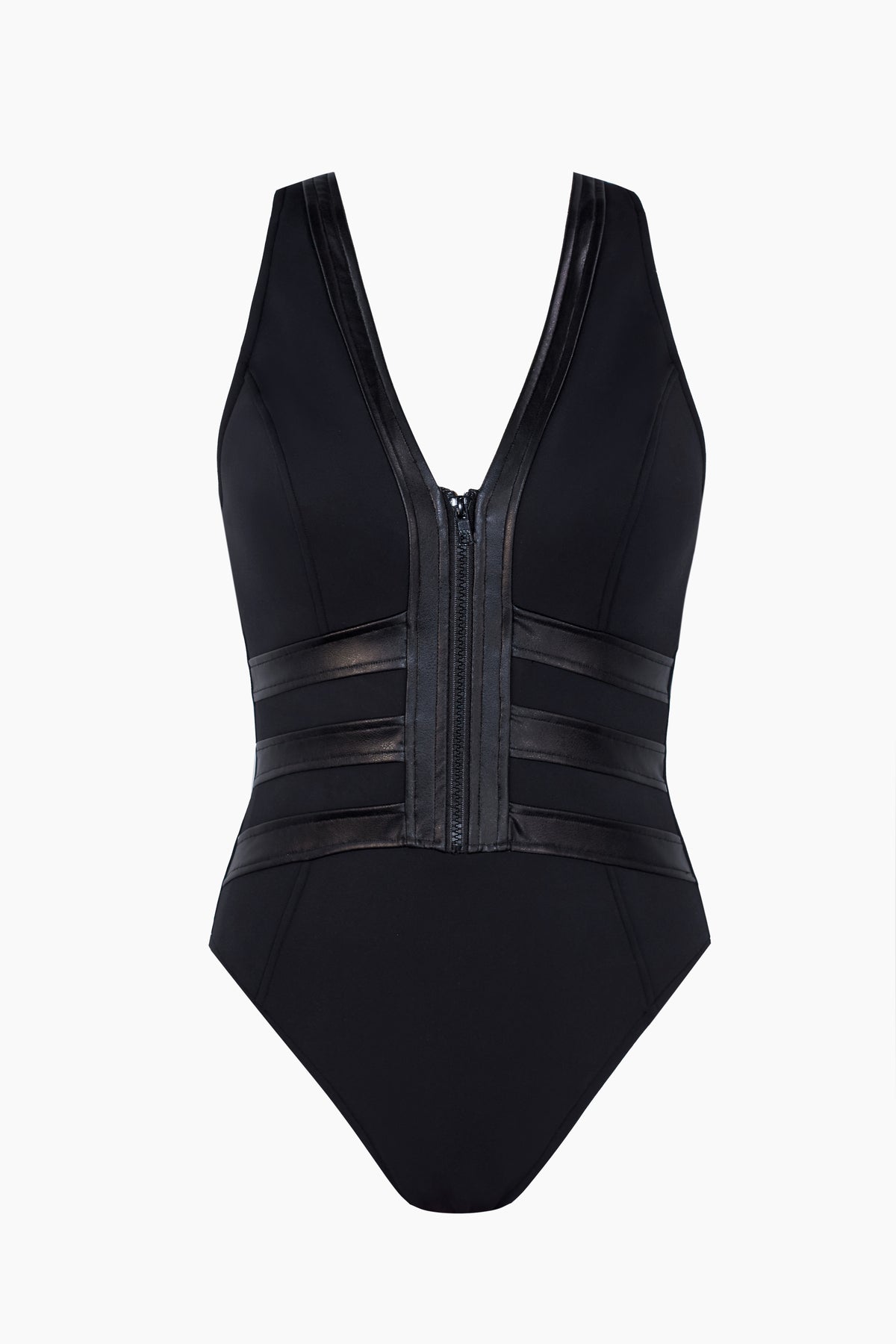 Miraclesuit Black Magicsuit Moto Chic Sean One Piece Swimsuit
