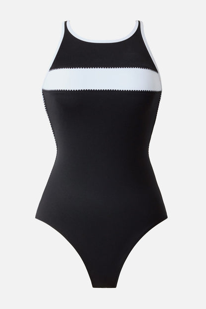 Miraclesuit Black/White Beachcomber One Piece in Liquid Sculpt