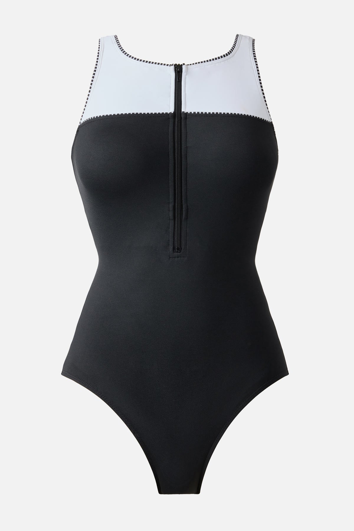 Miraclesuit Black/White Zinger One Piece in Liquid Sculpt