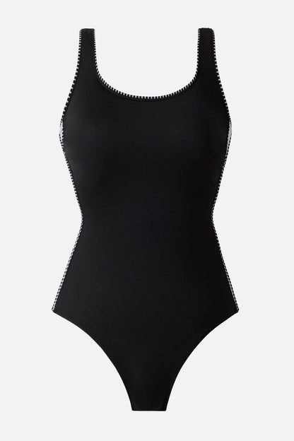 Miraclesuit Black/White Reflex One Piece in Liquid Sculpt