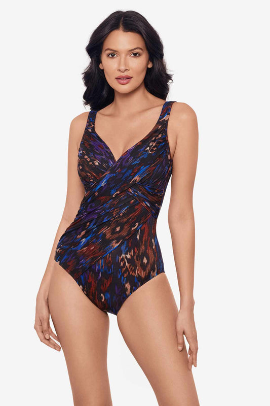 Miraclesuit Black/Multi Tapiz Revele One Piece Swimsuit