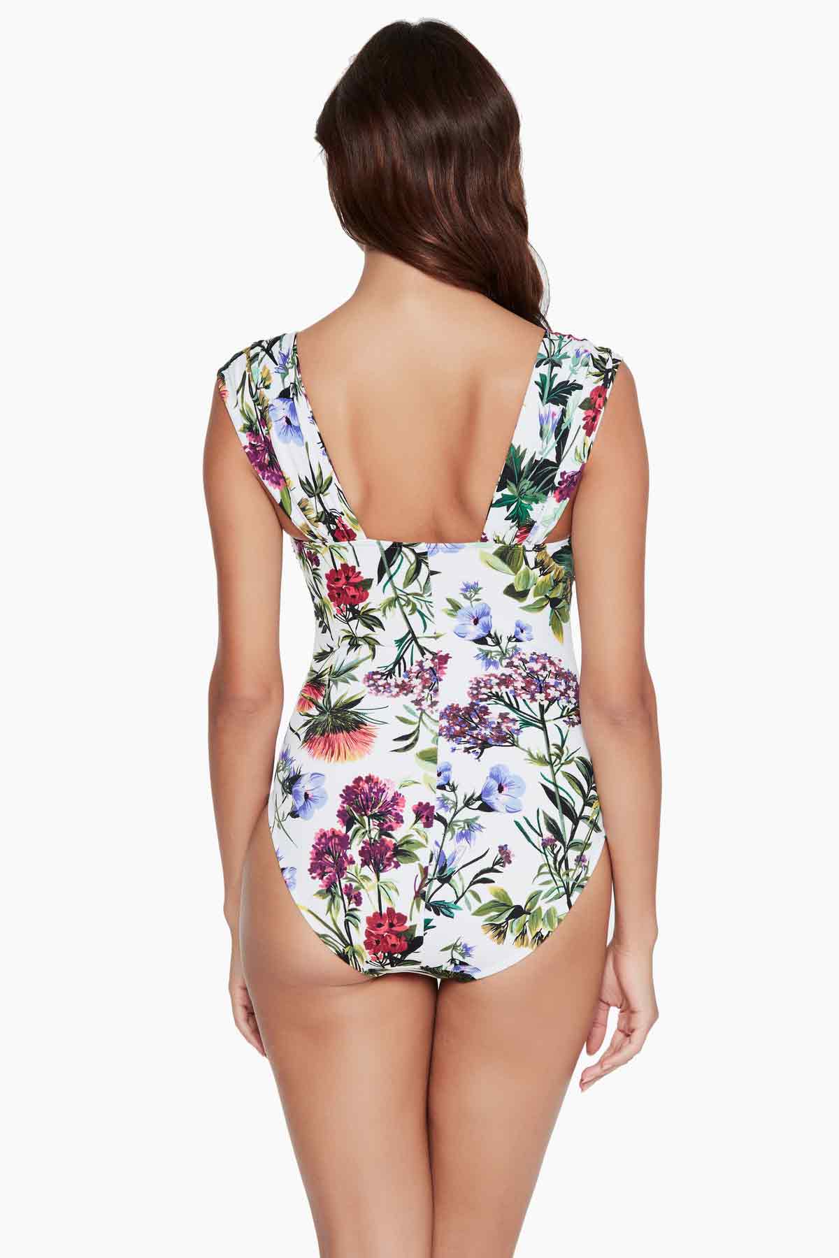 Miraclesuit White/Multi Bathing Suit With Tummy Control - Magicsuit Modern Romance Natalie