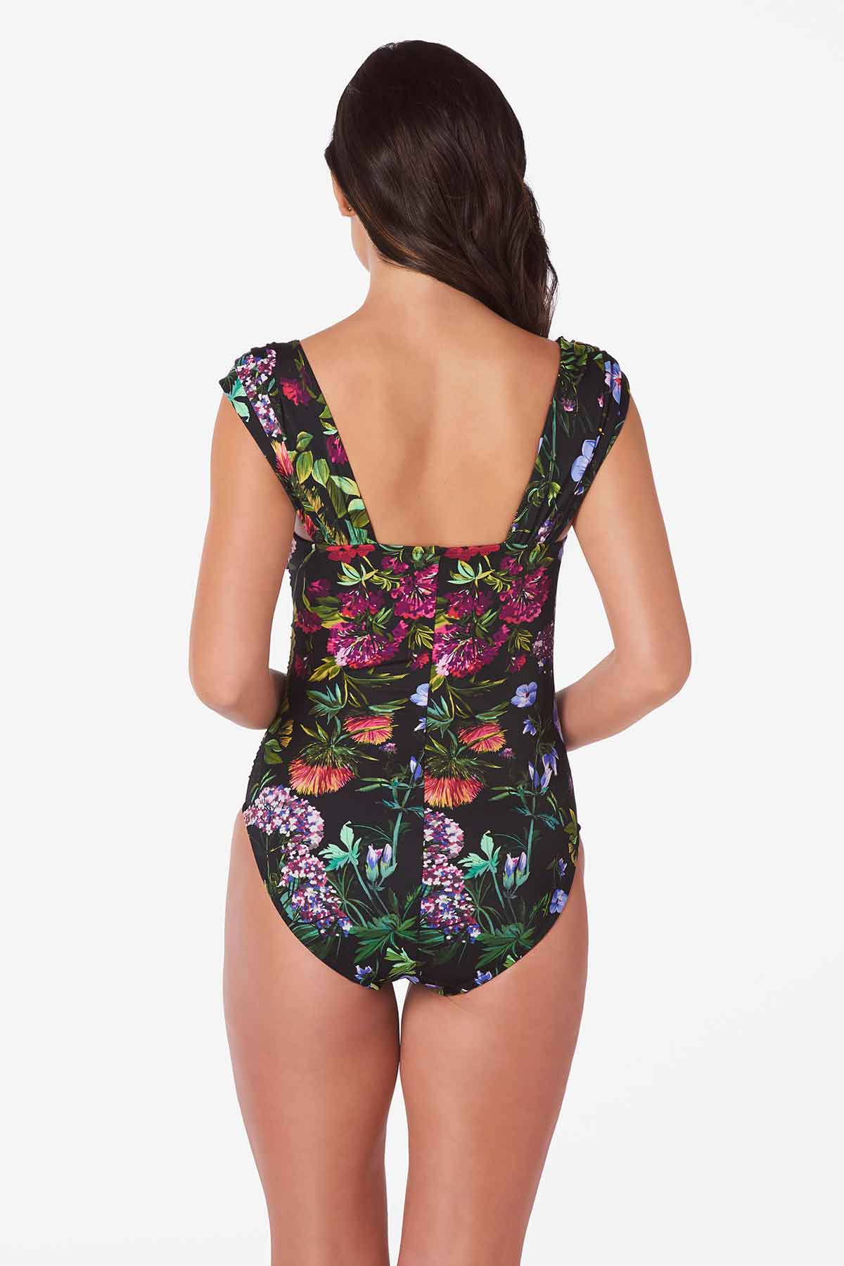 Miraclesuit White/Multi Bathing Suit With Tummy Control - Magicsuit Modern Romance Natalie