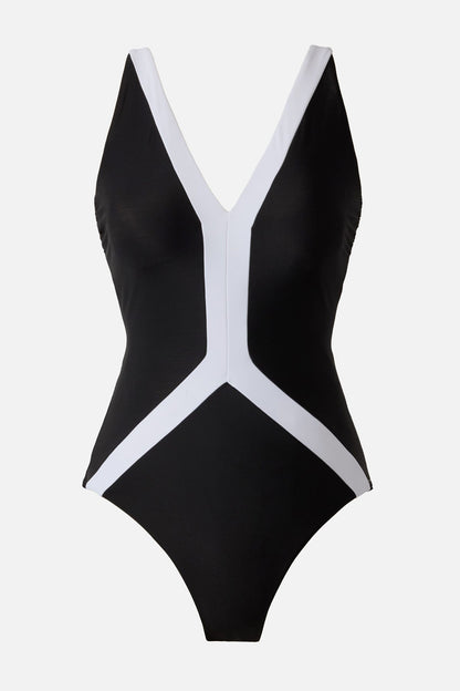 Miraclesuit Black/White Deux One Piece in Spectra
