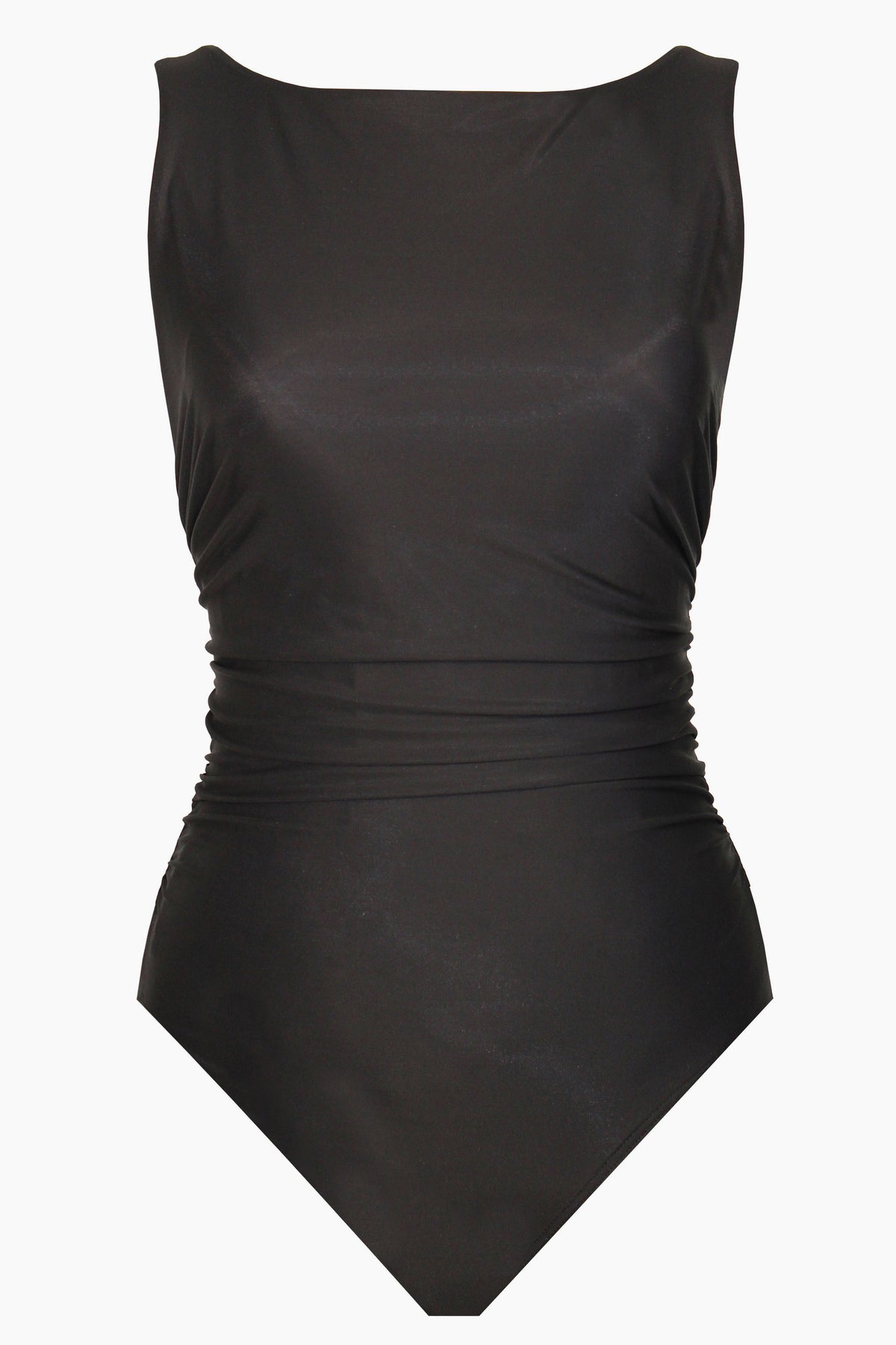 Miraclesuit Black Solid Regatta One Piece Swimsuit DDD-Cup