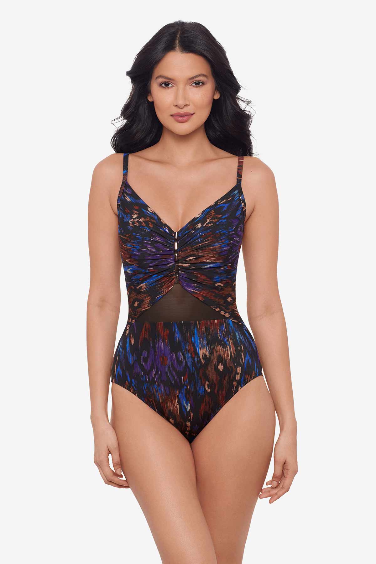 Miraclesuit Black/Multi Tapiz Mariposa One Piece Swimsuit