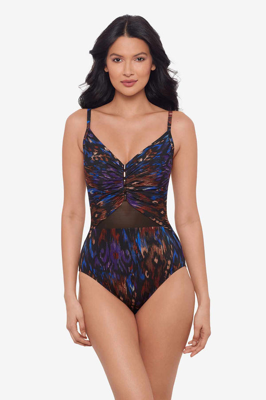 Miraclesuit Black/Multi Tapiz Mariposa One Piece Swimsuit