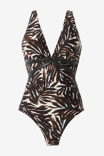Miraclesuit Brown/Multi Magicsuit Ventana Evangeline One Piece Swimsuit