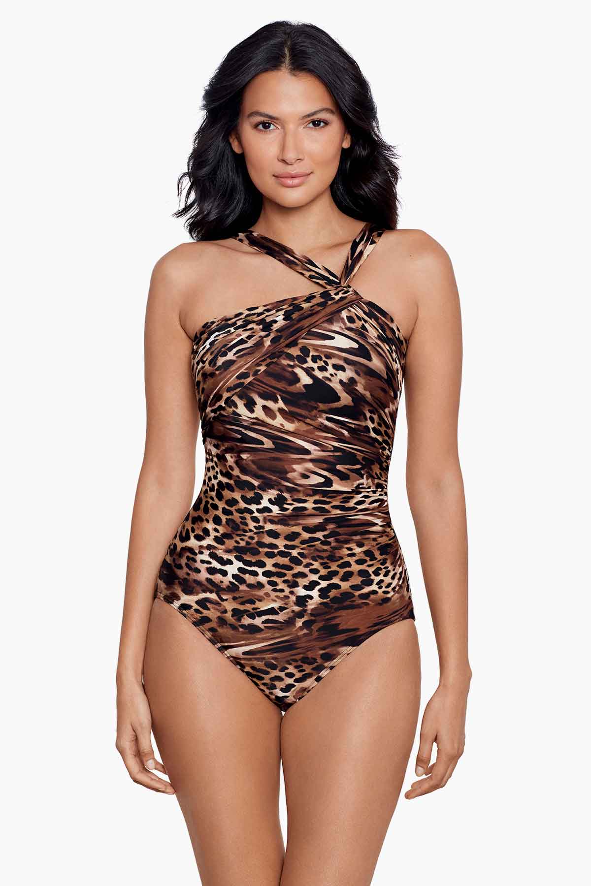 Miraclesuit Black/Multi Ocicat Europa One Piece Swimsuit